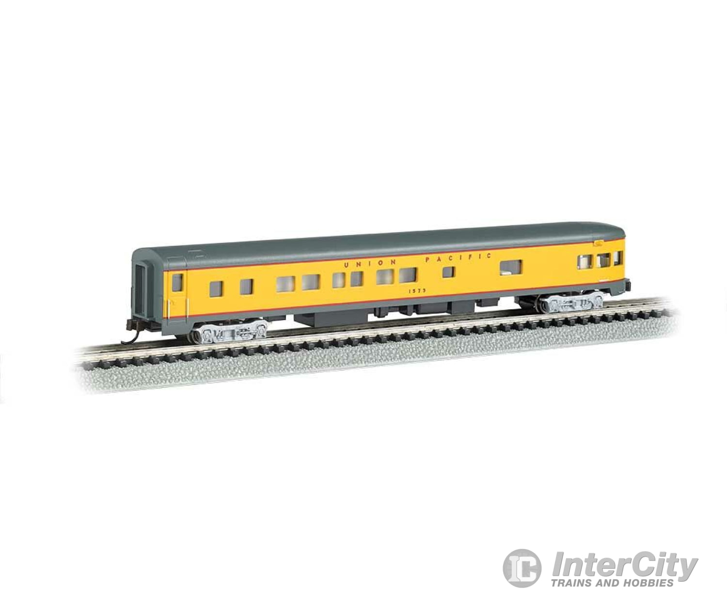 Bachmann 14354 85 Smooth-Side Boat-Tail Observation W/Lighting - Ready To Run -- Union Pacific