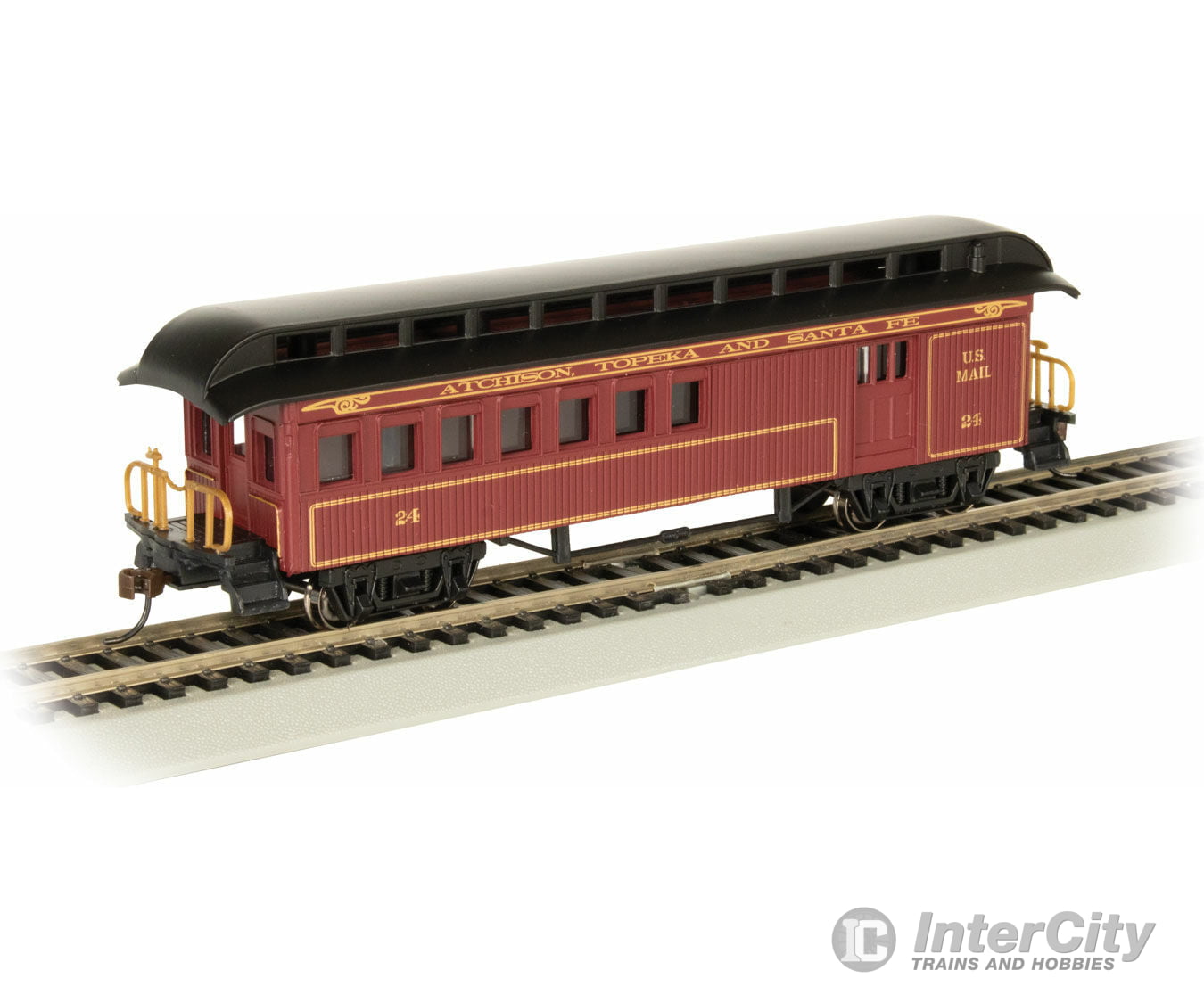 Bachmann 15204 Old-Time Wood Combine With Round-End Clerestory Roof - Ready To Run -- Atchison