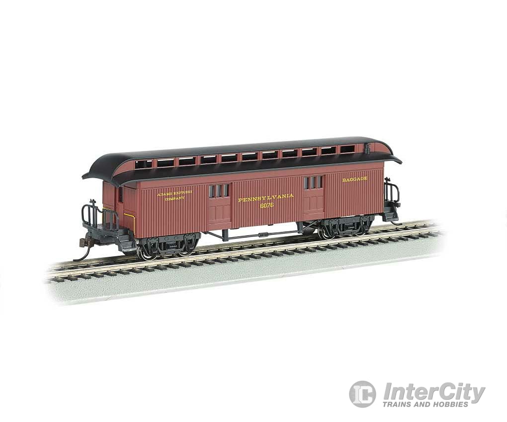 Bachmann 15302 Old Time Wood Baggage With Round-End Clerestory Roof - Ready To Run -- Pennsylvania