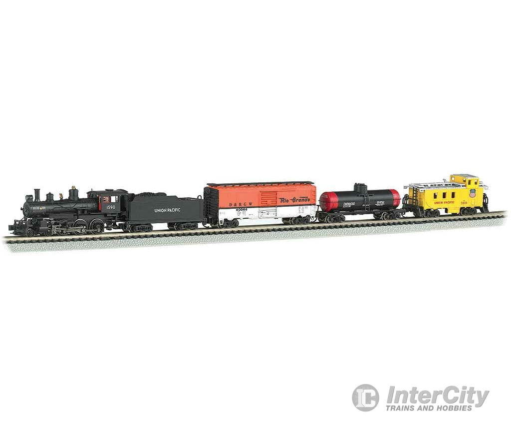 Bachmann 24133 Whistle Stop Steam Train Set - Sound And Dcc -- Union Pacific 4-6-0 3 Cars E-Z Track