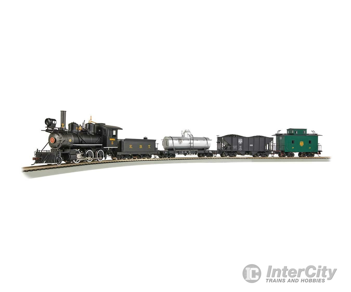 Bachmann 25025 East Broad Top Freight Train Set - Standard Dc Spectrum(R) -- 2-6-0 #5 3 Cars; E-Z