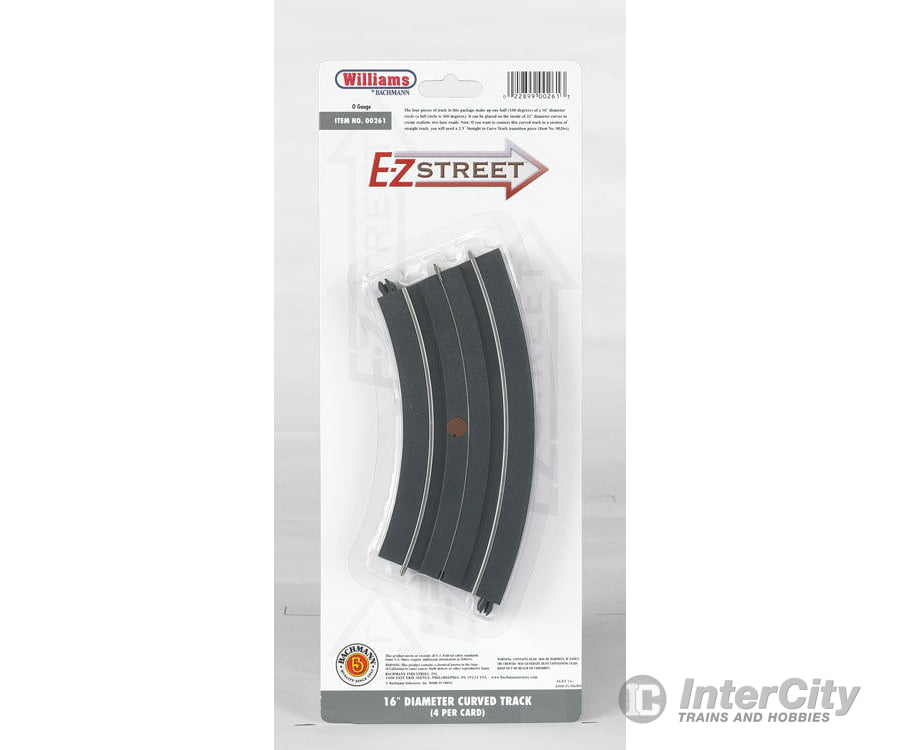 Bachmann 261 E-Z Street Track For Operating Vehicles & Trolleys -- D-16 Curve Pkg(4) Cars Trucks