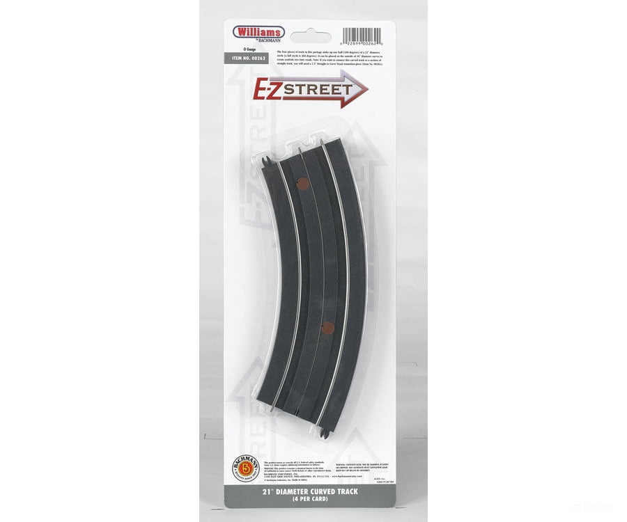 Bachmann 262 E-Z Street Track For Operating Vehicles & Trolleys -- D-21 Curve Pkg(4) Cars Trucks