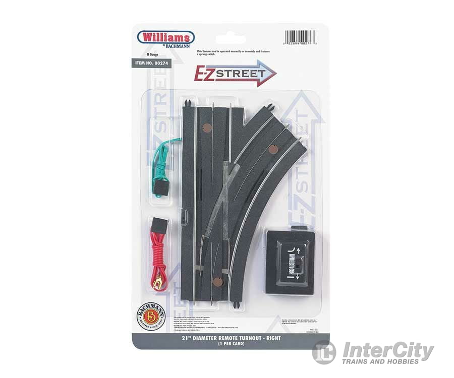 Bachmann 274 Track For Operating Vehicles & Trolleys - E-Z Street(R) -- 21 Diameter Remote Turnout