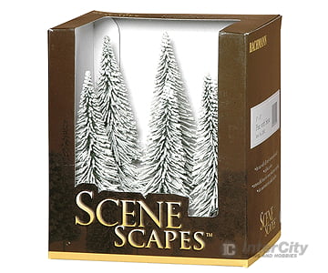 Bachmann 32002 Snow-Covered Winter Pine Trees - Scenescapes(Tm) -- 5 To 6 12.7 15.2Cm Pkg(6) &