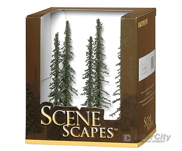 Bachmann 32003 Conifer Trees - Scenescapes(Tm) -- 5 To 6 12.7 15.2Cm Pkg(6) & Vegetation