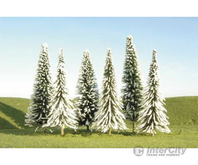 Bachmann 32202 Scenescapes(Tm) Layout-Ready Trees -- Pine With Snow 8-10 Pkg(3) & Vegetation
