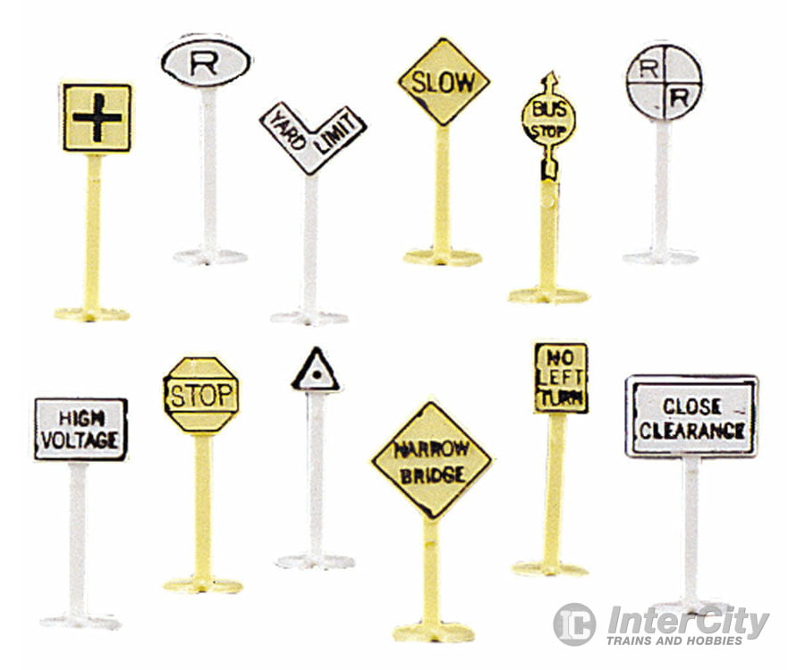 Bachmann 42513 Railroad & Street Signs Pkg(24) Scenery Details