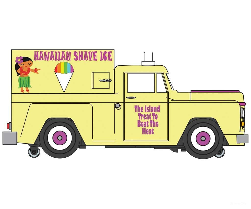 Bachmann 42746 Operating Food Truck - E-Z Streets(R) -- Hawaiian Shave Ice Cars & Trucks