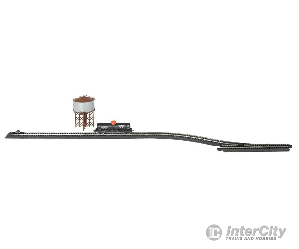 Bachmann 44332 Water Fill Siding Set - Steel Rail And Black Roadbed E-Z Track(R) -- Includes Turnout