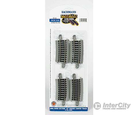 Bachmann 44530 Curved Track W/ Nickel Silver Rail & Gray Roadbed - E-Z Track(R) -- 1/3 18 Radius