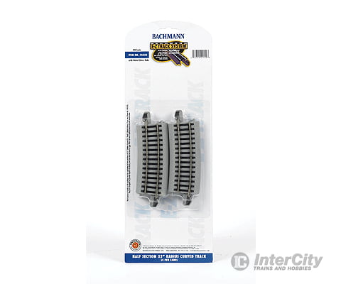 Bachmann 44532 Curved Track W/ Nickel Silver Rail & Gray Roadbed - E-Z Track(R) -- 1/2 22 Radius