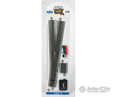 Bachmann 44559 Turnout W/Nickel Silver Rail & Gray Roadbed - E-Z Track(R) -- #6 Left Track Turnouts