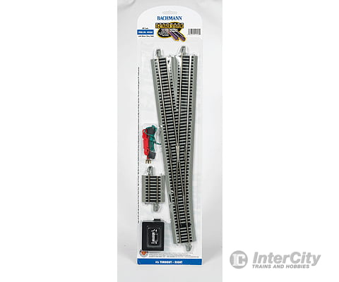 Bachmann 44560 Turnout W/Nickel Silver Rail & Gray Roadbed - E-Z Track(R) -- #6 Right Track Turnouts