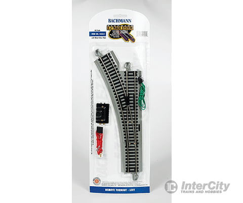 Bachmann 44561 Remote-Control Turnout Nickel Silver Rail With Gray Roadbed - E-Z Track(R) -- Left