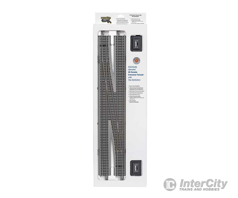Bachmann 44575 E-Z Track(R) W/Nickel Silver Rail & Gray Roadbed -- #6 Left Hand Remote Crossover
