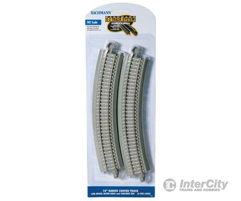 Bachmann 44701 Curved Track With Nickel Silver Rail Gray Roadbed Concrete Ties - E-Z -- 18 45.7Cm