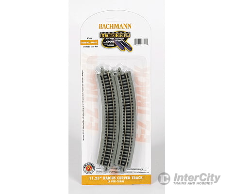 Bachmann 44801 Curved Track W/Nickel Silver Rail & Gray Roadbed - E-Z Track(R) -- 11-1/4 Radius