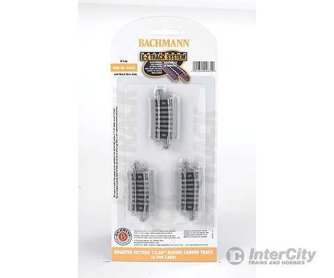 Bachmann 44832 Curved Track W/Nickel Silver Rail & Gray Roadbed - E-Z Track(R) -- 12-1/2 Radius
