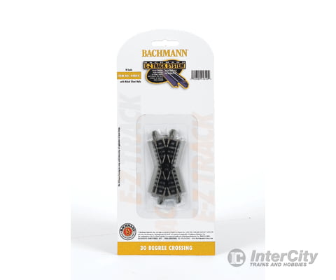 Bachmann 44840 Crossing W/Nickel Silver Rail & Gray Roadbed - E-Z Track(R) -- 30 Degree Track