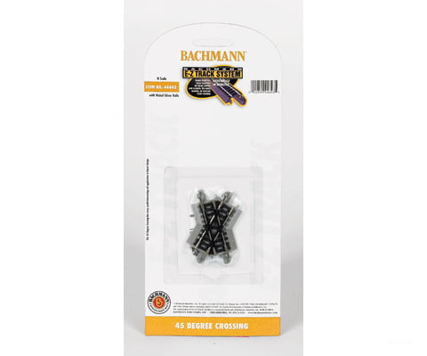 Bachmann 44843 Crossing W/Nickel Silver Rail & Gray Roadbed - E-Z Track(R) -- 45 Degree Track