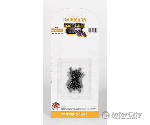 Bachmann 44843 Crossing W/Nickel Silver Rail & Gray Roadbed - E-Z Track(R) -- 45 Degree Track
