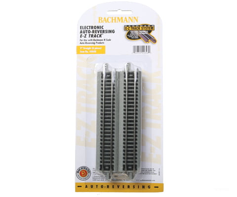 Bachmann 44848 Auto-Reversing Track W/Nickel Silver Rail & Gray Roadbed - E-Z Track(R) -- 5 Straight