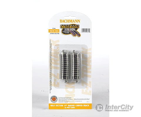 Bachmann 44856 E-Z Track(R) W/Nickel Silver Rail & Gray Roadbed -- 19 Radius Curve Half Section