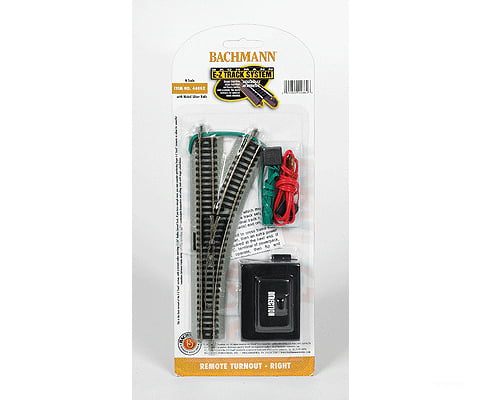 Bachmann 44862 Remote Turnout W/Nickel Silver Rail & Gray Roadbed - E-Z Track(R) -- Right Hand 11.25