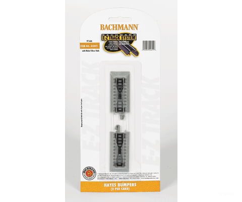 Bachmann 44891 Hayes Bumper - E-Z Track(R) -- Nickel-Silver Rail & Gray Roadbed Pkg(2) Track