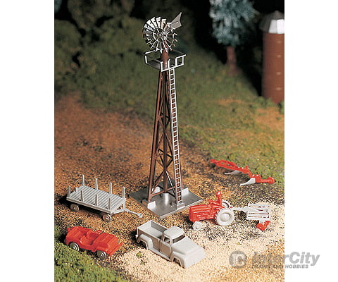 Bachmann 45603 Plasticville U.s.a.(R) Classic Kits -- Windmill W/Farm Machinery Structures