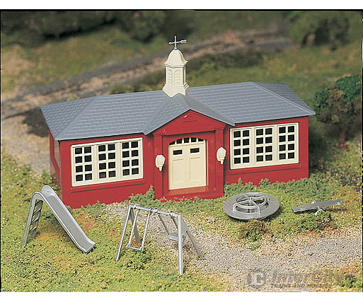 Bachmann 45611 Plasticville U.s.a.(R) Classic Kits -- School House With Playground Equipment