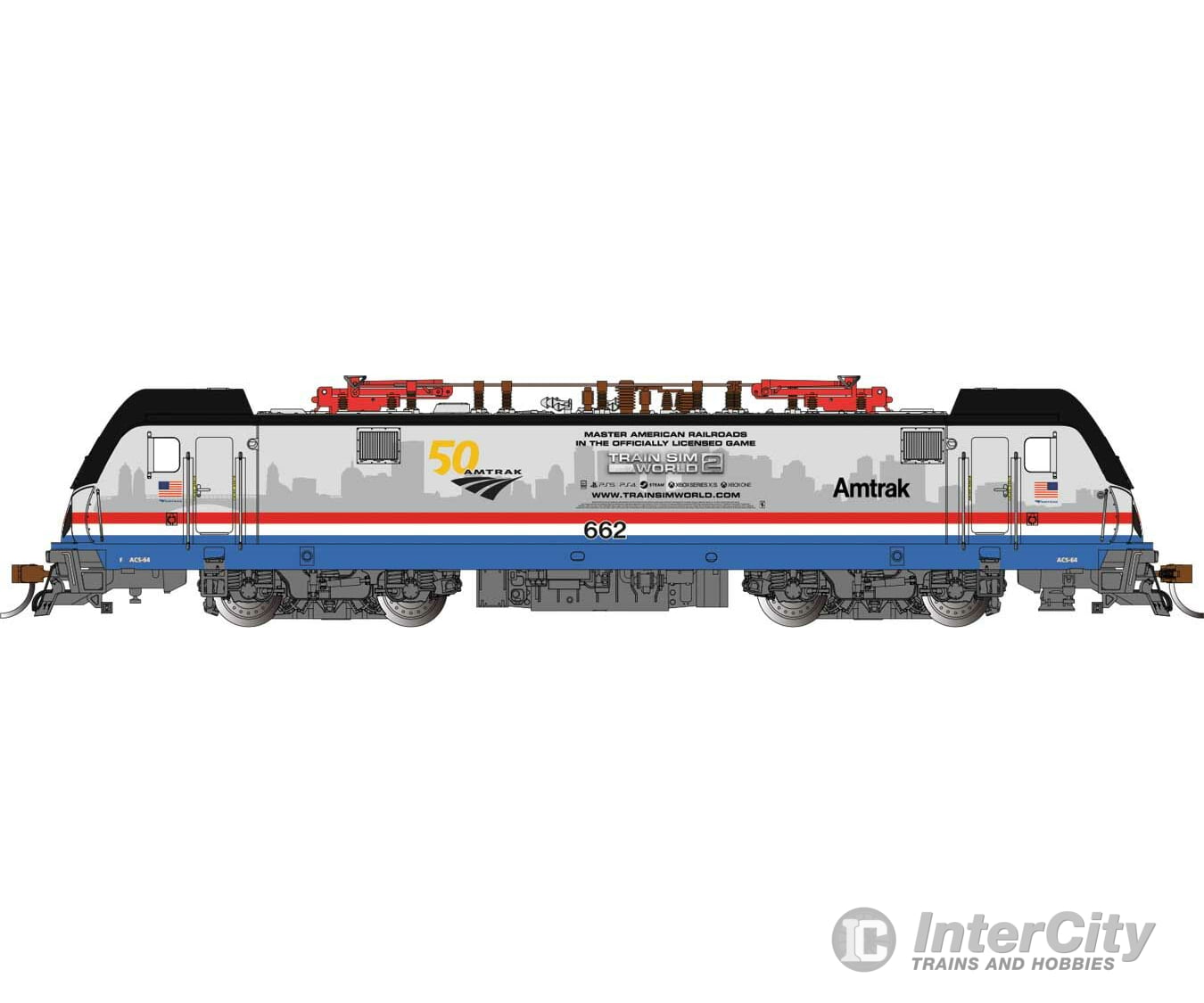 Bachmann 67409 Siemens Acs-64 Electric - Dcc And Wowsound(R) -- Amtrak #662 (Phase Iii Silver Blue