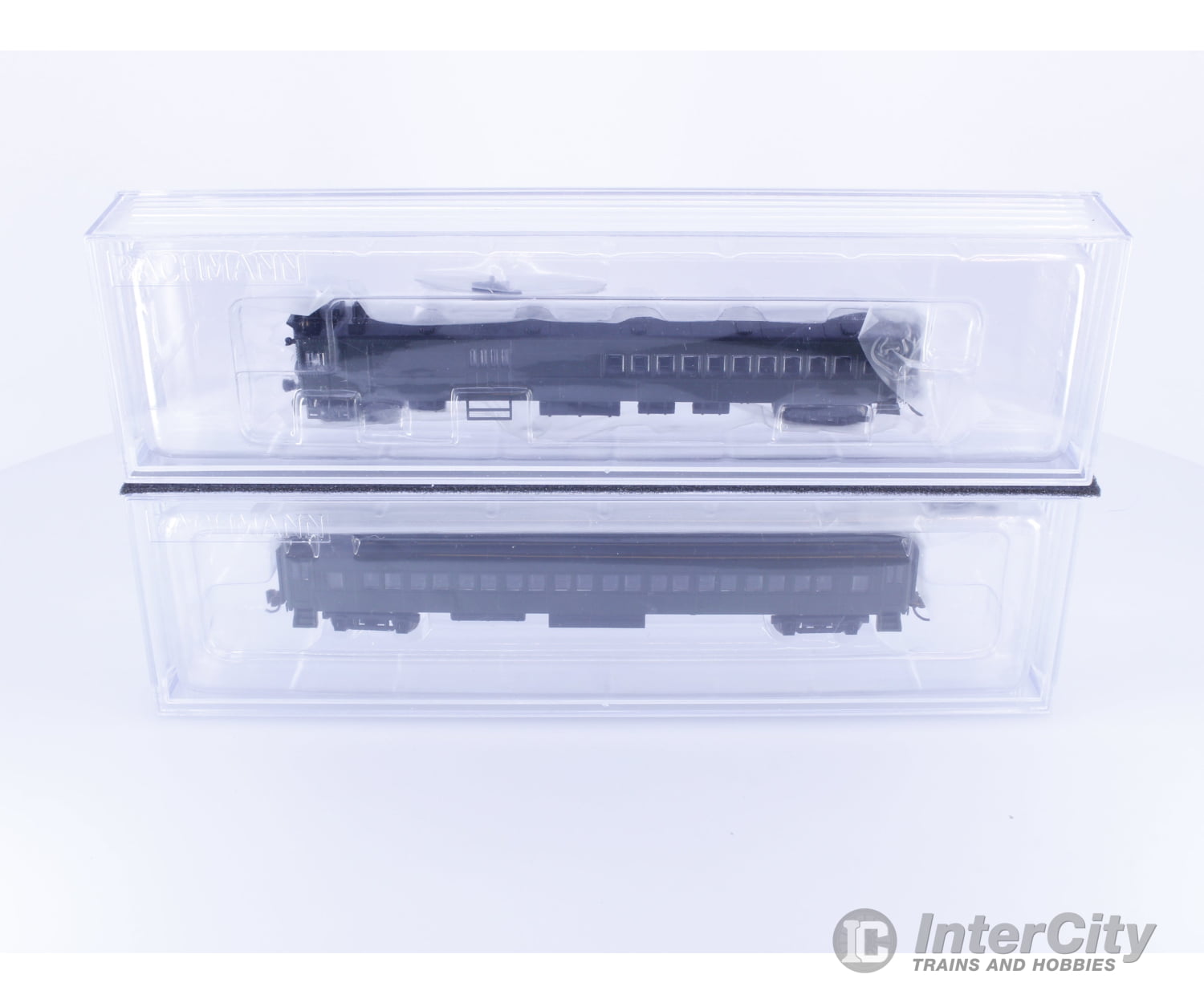 Bachmann 81465 N Spectrum EMC Gas Electric Doodlebug with Coach Unlettered DCC Locomotives