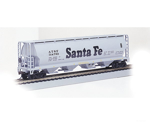 Bachmann Ho 19102 Canadian Cylindrical 4-Bay Grain Hopper - Ready To Run Silver Series(R) Atchison