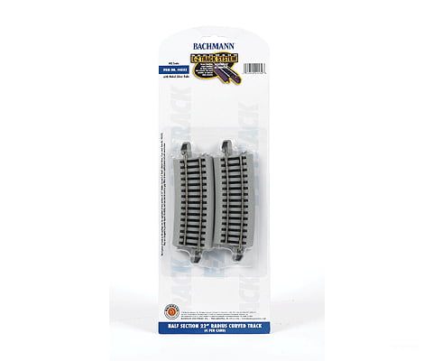 Bachmann 44532 Curved Track W/ Nickel Silver Rail & Gray Roadbed - E-Z Track(R) -- 1/2 22 Radius