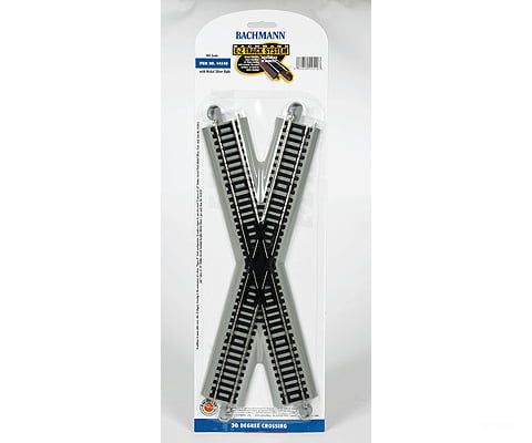 Bachmann 44540 Crossing W/Nickel Silver Rail & Gray Roadbed - E-Z Track(R) -- 30 Degree Track