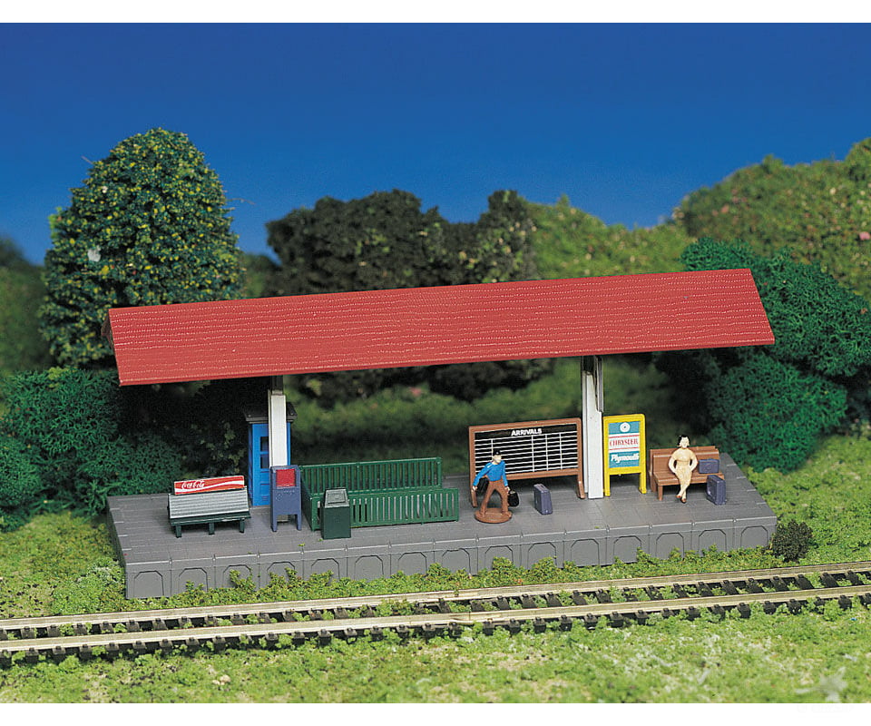 Bachmann 45194 Plasticville Classic Kit - Station Platform -- 2-1/8 X 7 5.5 18Cm Structures