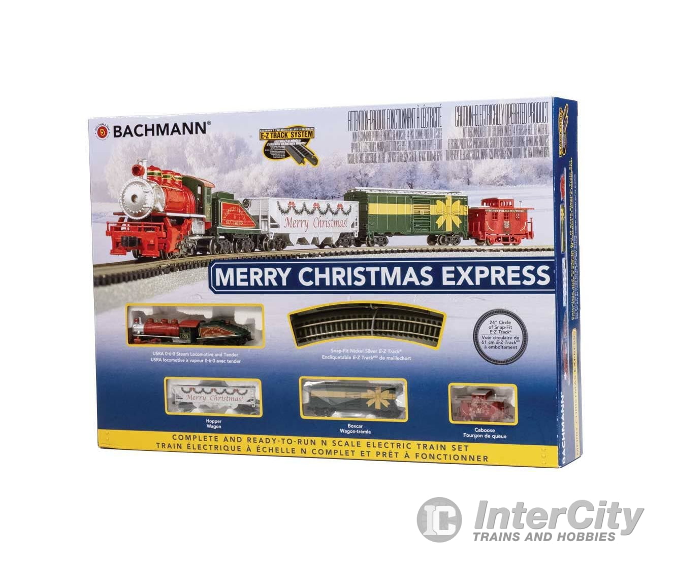 Bachmann N 24027 Merry Christmas Express - North Pole & Southern - USRA 0-6-0 3 Cars E-Z Track(R) Circle Power Pack and