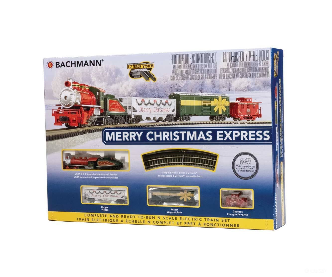 Bachmann N 24027 Merry Christmas Express - North Pole & Southern - USRA 0-6-0 3 Cars E-Z Track(R) Circle Power Pack and