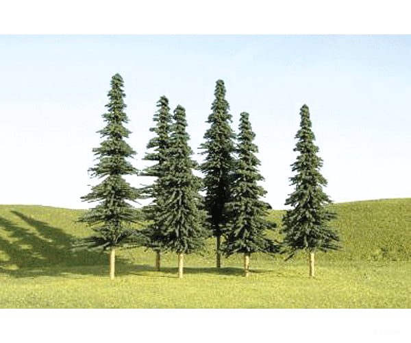 Bachmann 32104 Scenescapes(Tm) Layout-Ready Trees -- Spruce 3-4 Pkg(9) & Vegetation