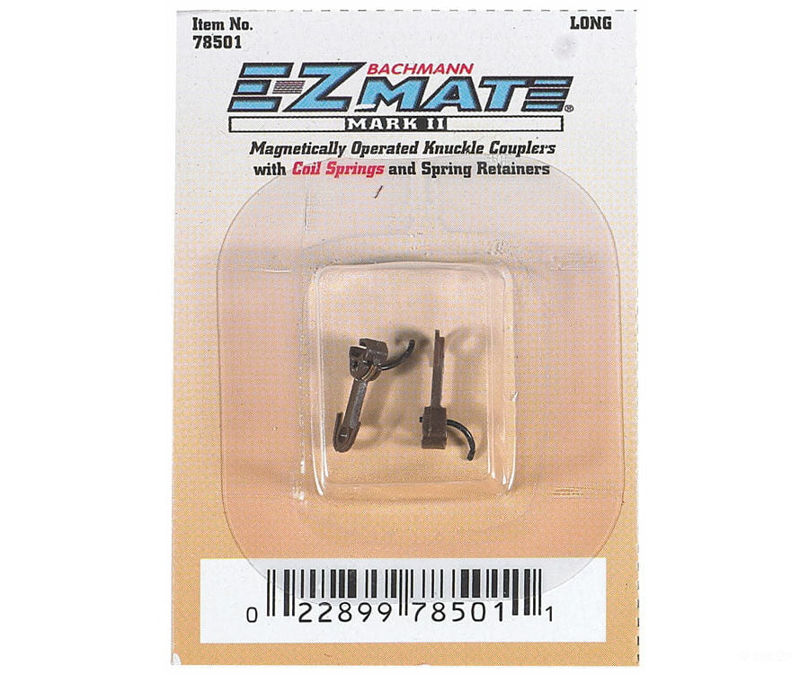 Bachmann 78501 E-Z Mate Mark Ii Magnetic Knuckle Couplers -- Long Shank 12 Pairs & Trucks