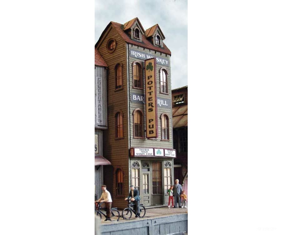 Bar Mills Scale Model Works Ho 1440 Potters Pub -- Laser-Cut Wood Kit - 5-1/4 X 4’ 13.3 10.2Cm