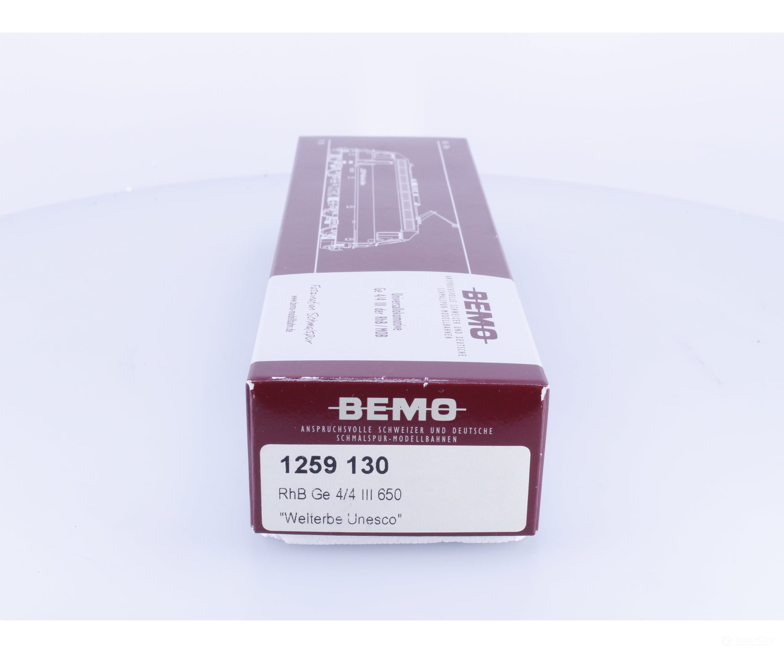 Bemo 1259130 HOm RhB Ge 4/4 III Electric Locomotive Welterbe Unesco 650 Analog DC - European Locomotives