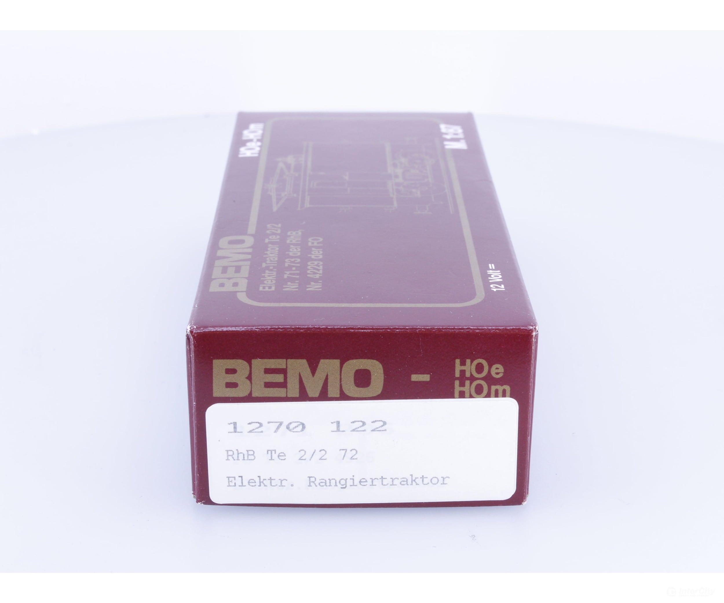 Bemo 1270122 HOm RhB Te 2/2 Electric Locomotive Rangiertraktor 72 Analog DC - European Locomotives