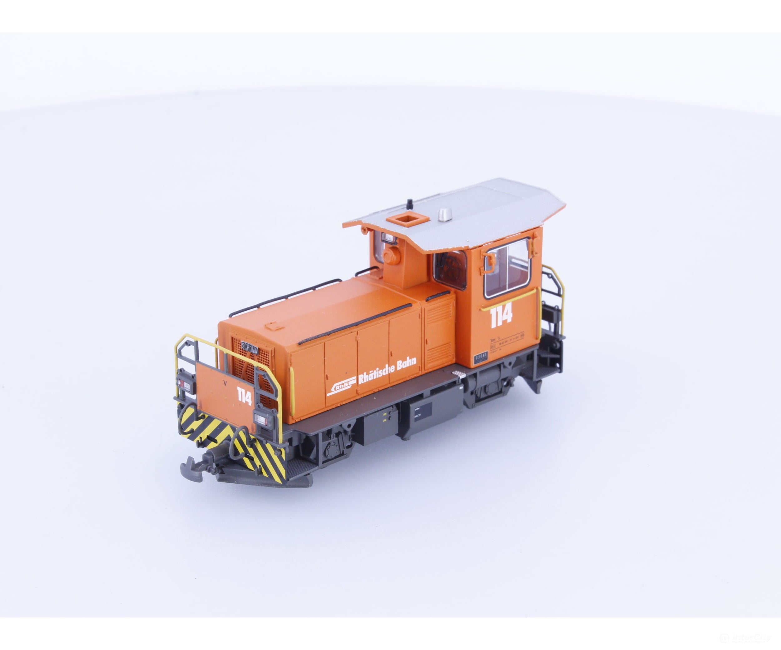 Bemo 1272114 HOm RhB Tmf 2/2 Diesel Locomotive Rangiertraktor Metal Collection 114 Analog DC - European Locomotives