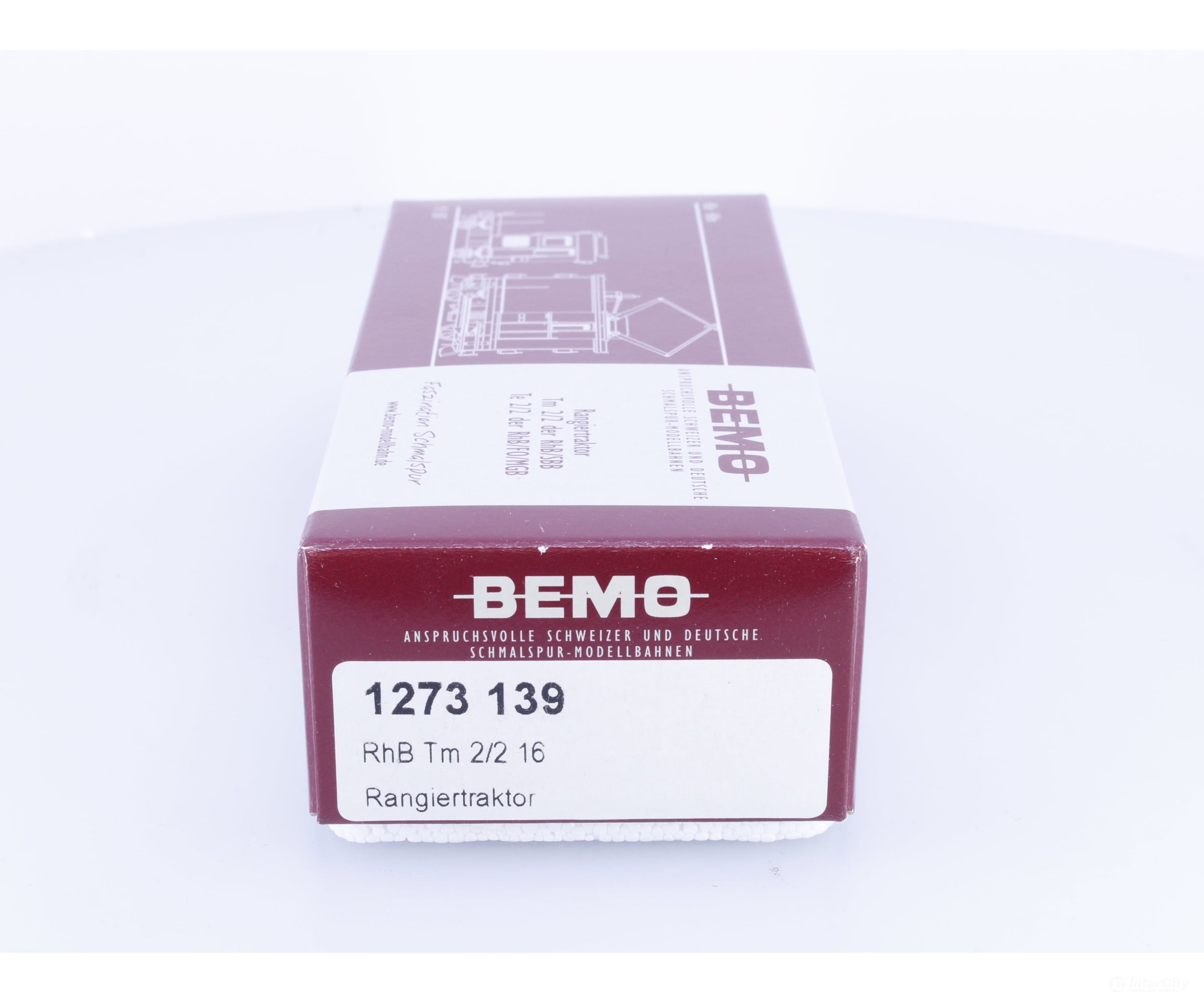 Bemo 1273139 HOm RhB Tm 2/2 Diesel Locomotive Rangiertraktor 16 Analog DC - European Locomotives