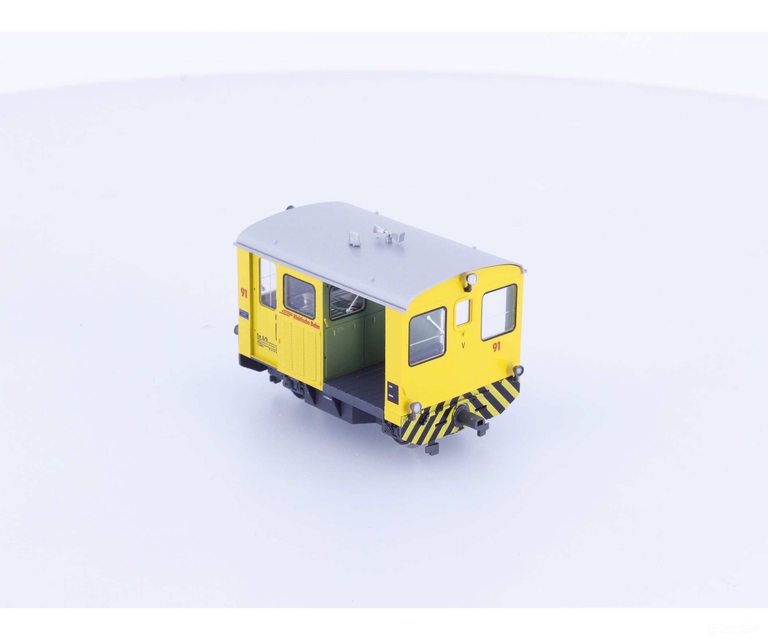 Bemo 1274193 HOm RhB Tm 2/2 Diesel Locomotive Rangiertraktor 91 Analog DC - European Locomotives
