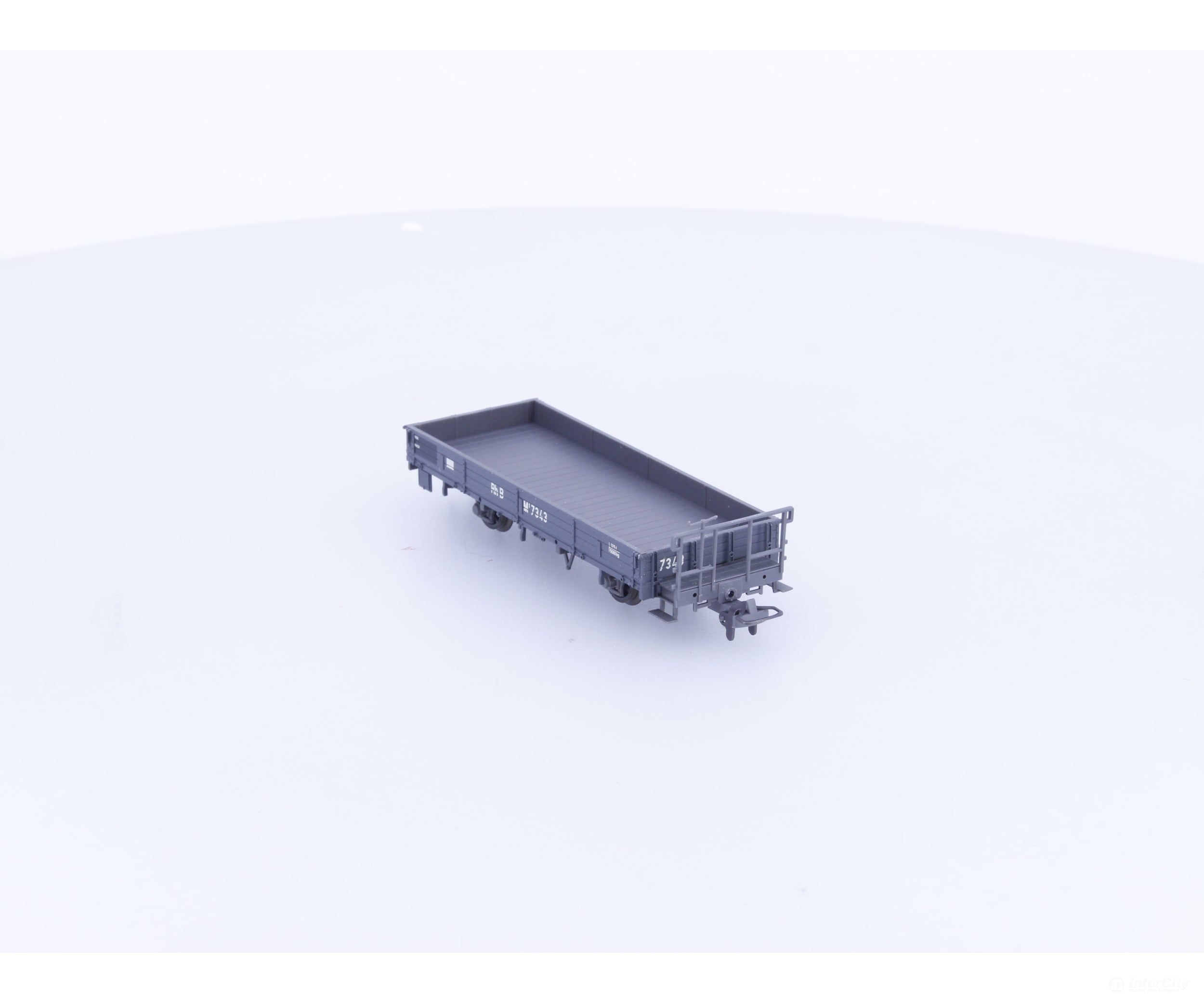 Bemo 2257103 HOm RhB Low Side Flat Car 7343 - European Freight Cars