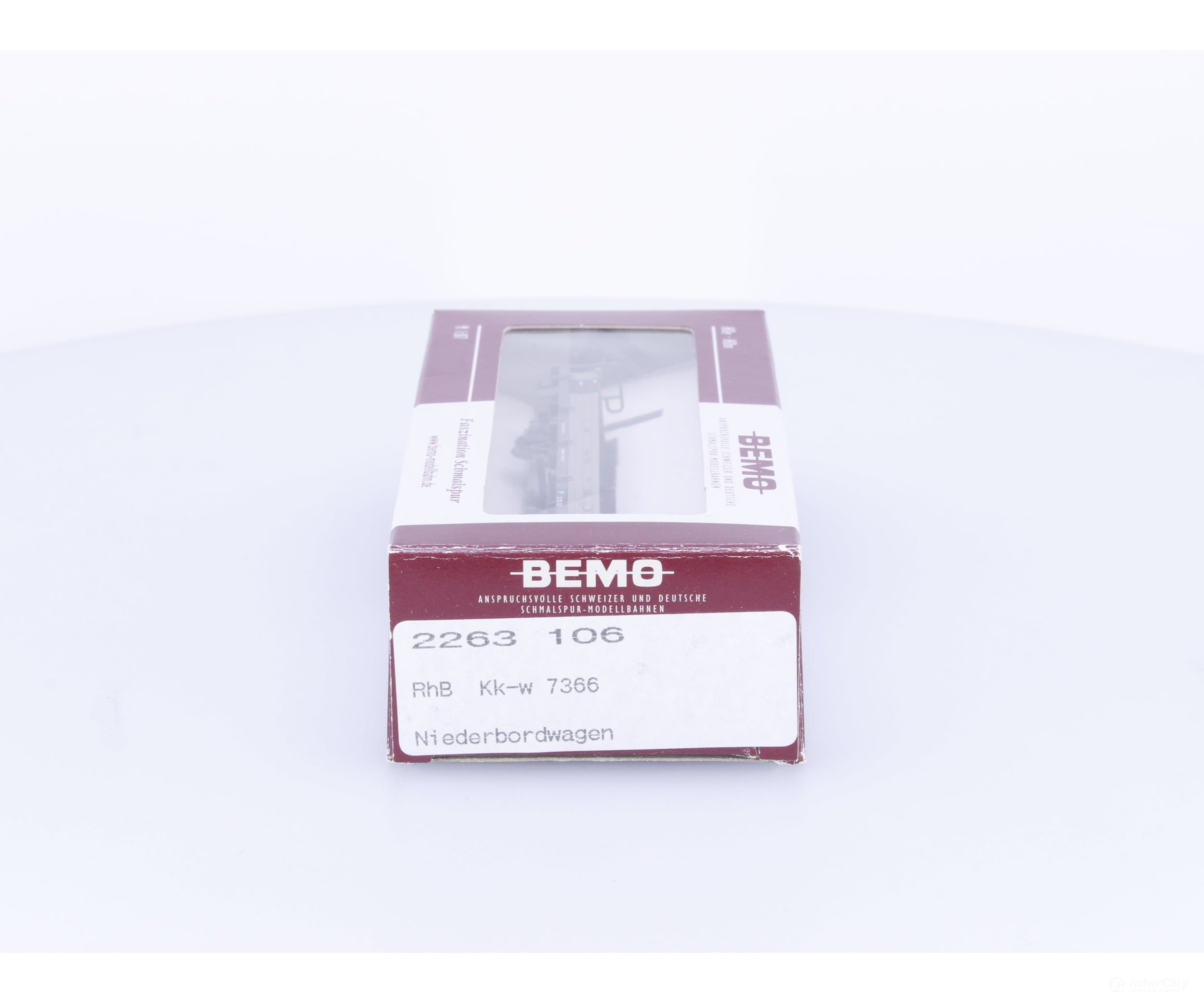 Bemo 2263106 HOm RhB Low Sided Wagon Kk-w 7366 - European Freight Cars